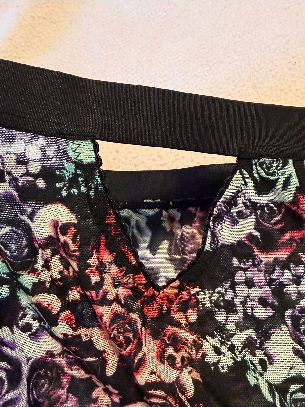 Torrid Underwire Floral Skull Bralette and High Waist Brief - Picture 4 of 5